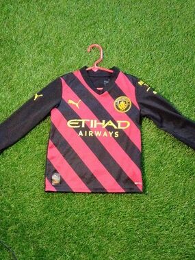 Puma MANCHESTER CITY 21 22 Kids 3RD JERSEY Diagonal Stripe Soccer Jersey